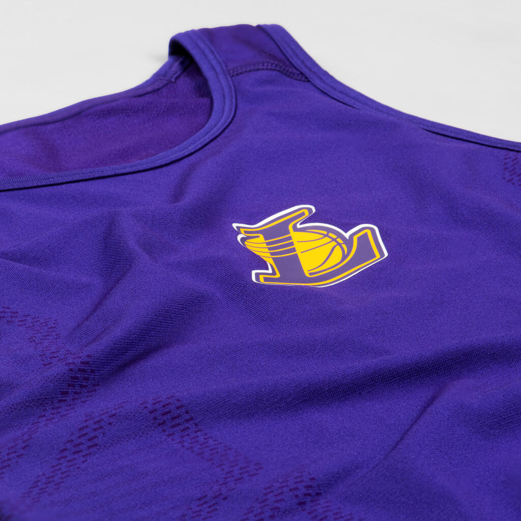 PODMAJICA BEZ RUKAVA MUŠKA UT500 SLIM FIT ZA KOŠARKU - NBA LOS ANGELES LAKERS