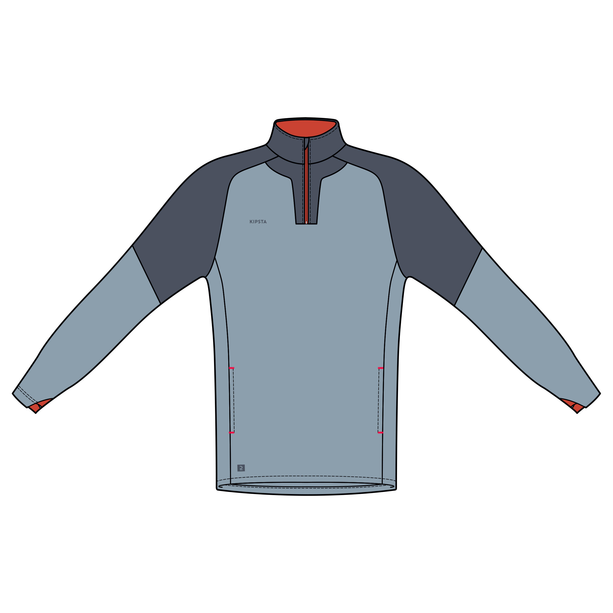 Bluza piłkarska dla dzieci Kipsta Viralto Club na krótki suwak 11/24