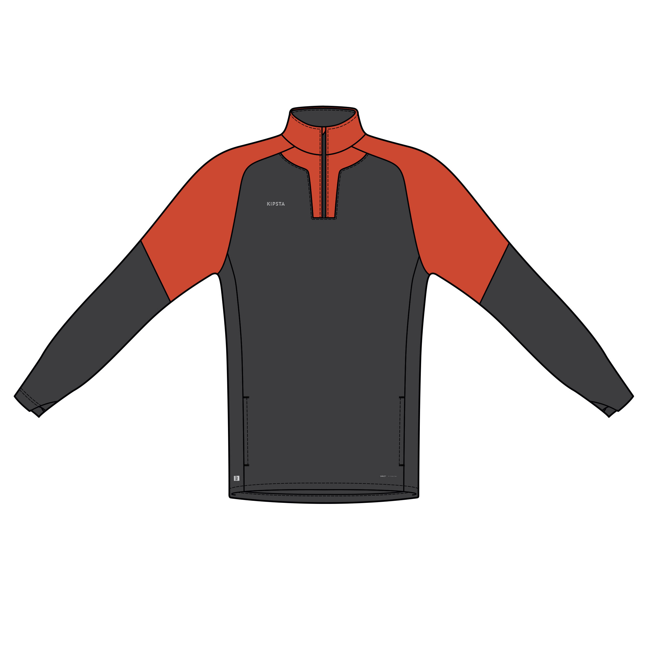 Bluza piłkarska dla dzieci Kipsta Viralto Club na krótki suwak 10/24