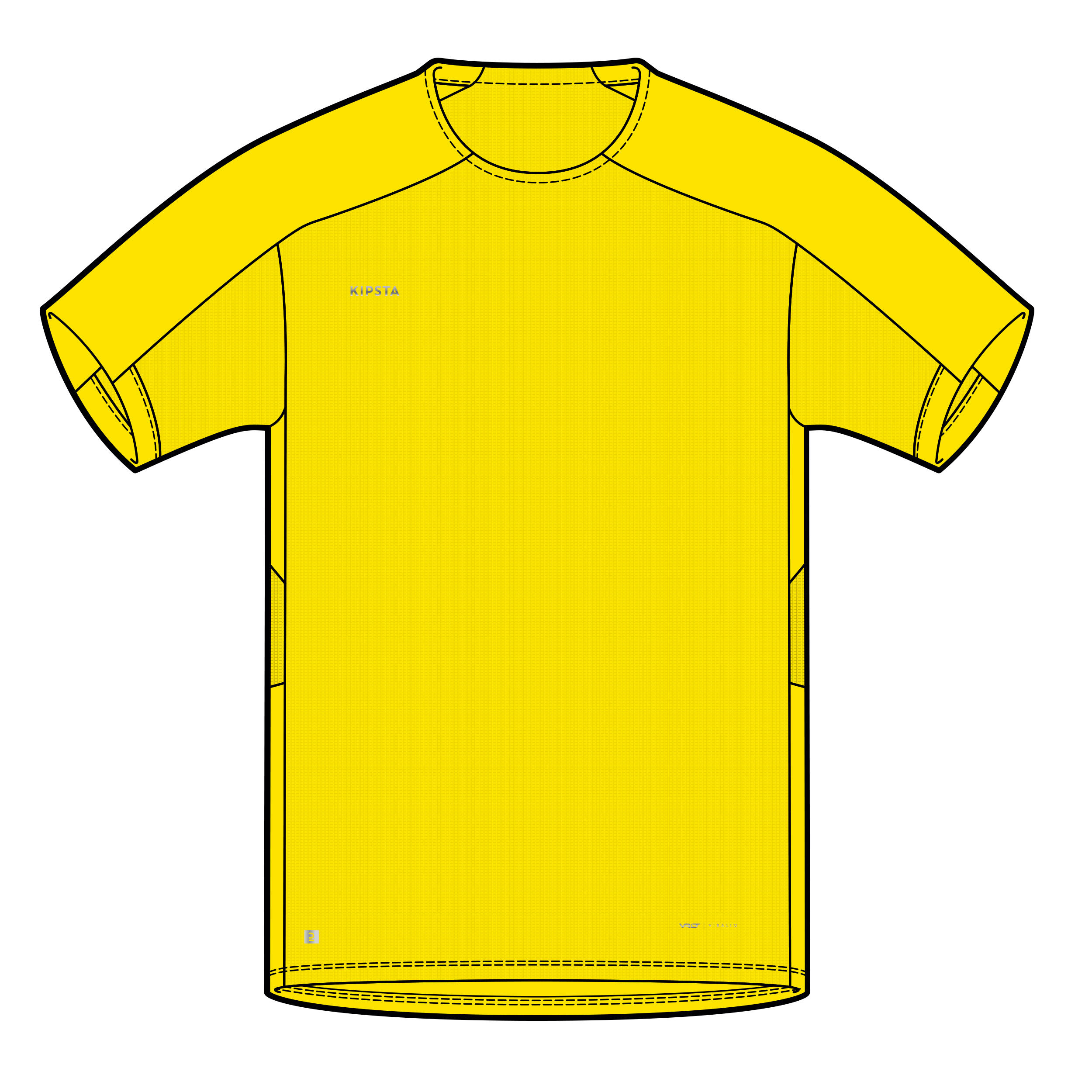Camiseta de fútbol manga corta Niños Kipsta Viralto Club amarilla 11/11