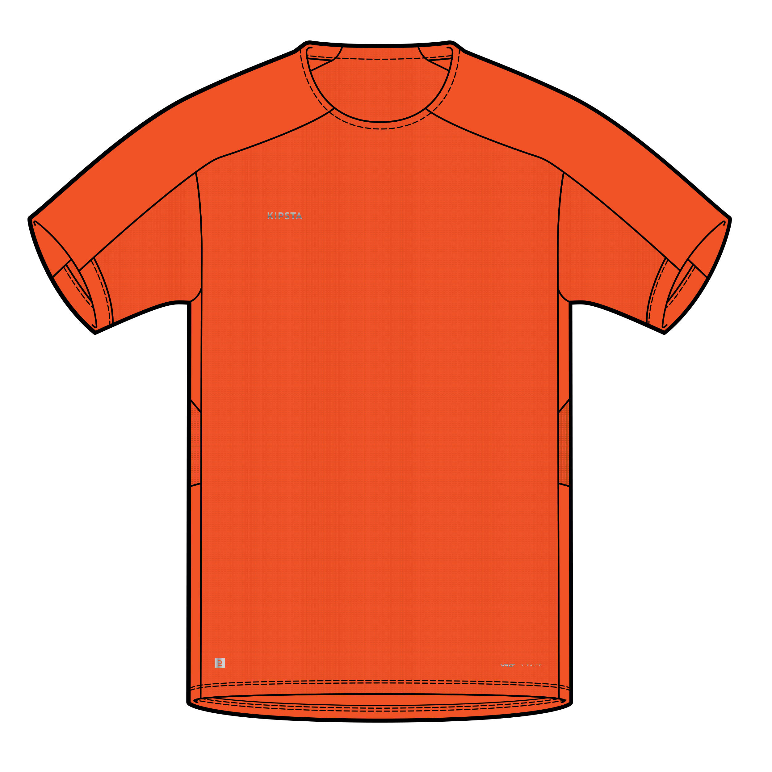 Camiseta de fútbol manga corta Niños Kipsta Viralto Club naranja 9/9