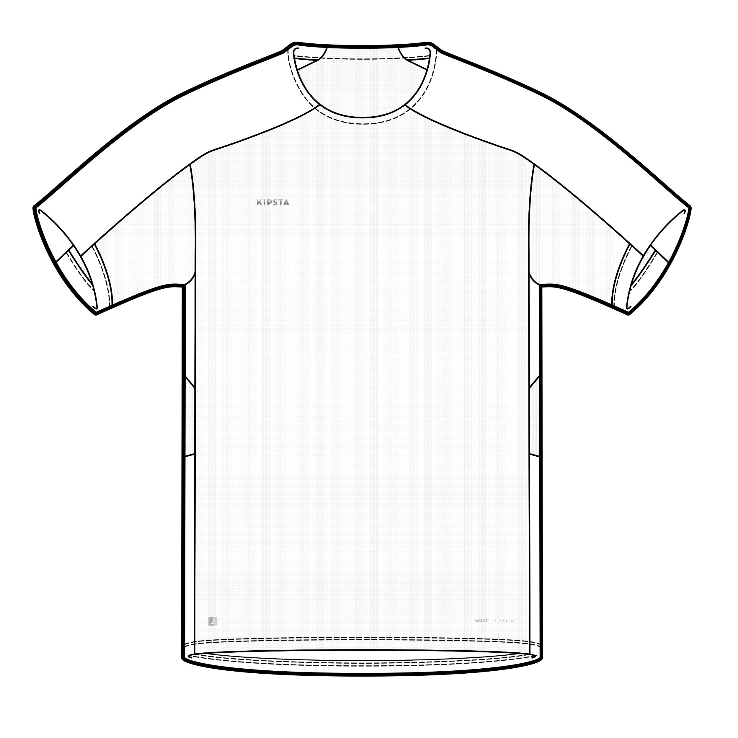 Camiseta de fútbol manga corta Niños Kipsta Viralto Club blanca 6/6