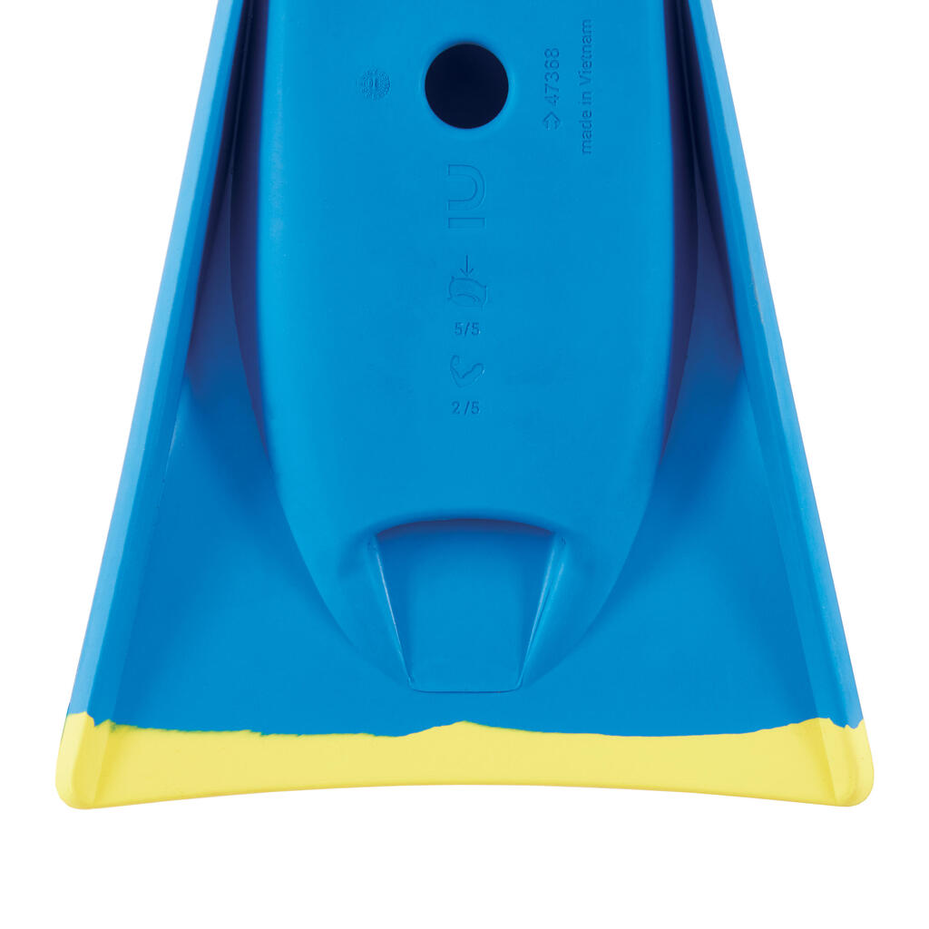 Bodyboarding Fins 100 Eco-Designed - Blue Yellow