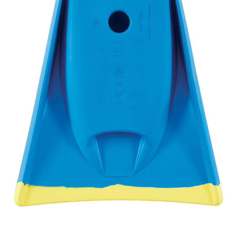 Zwemvinnen voor bodyboarden 100 ecodesign blauw/geel