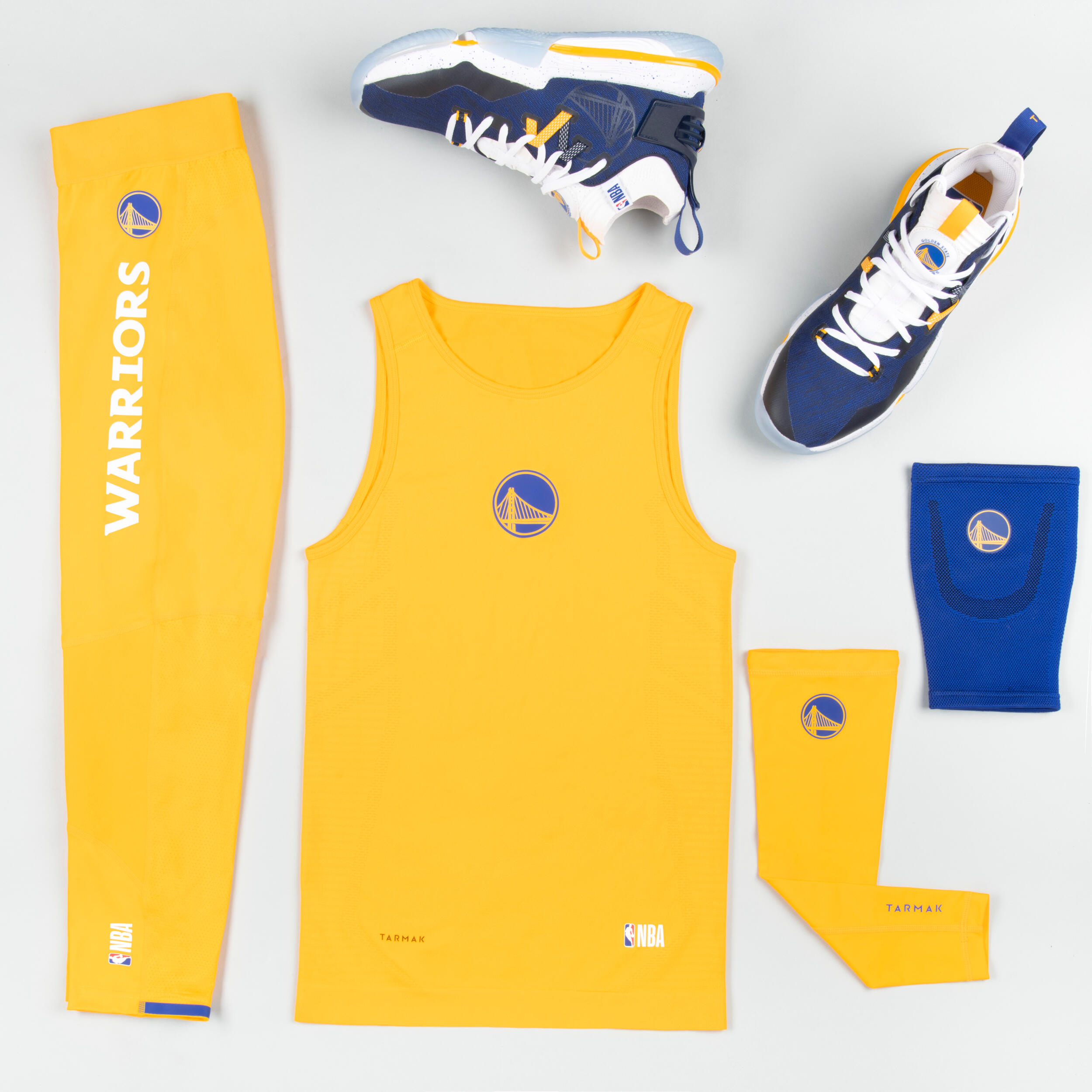 Adult 3/4 Basketball Leggings 500 - NBA Golden State Warriors
