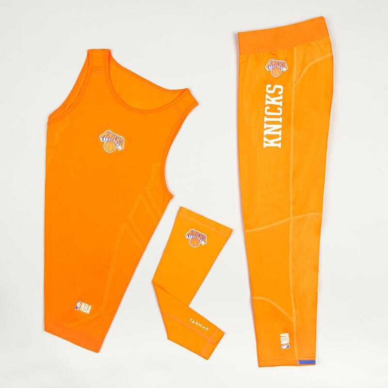 Legging 3/4 de basketball NBA New York Knicks Adulte - 500 orange