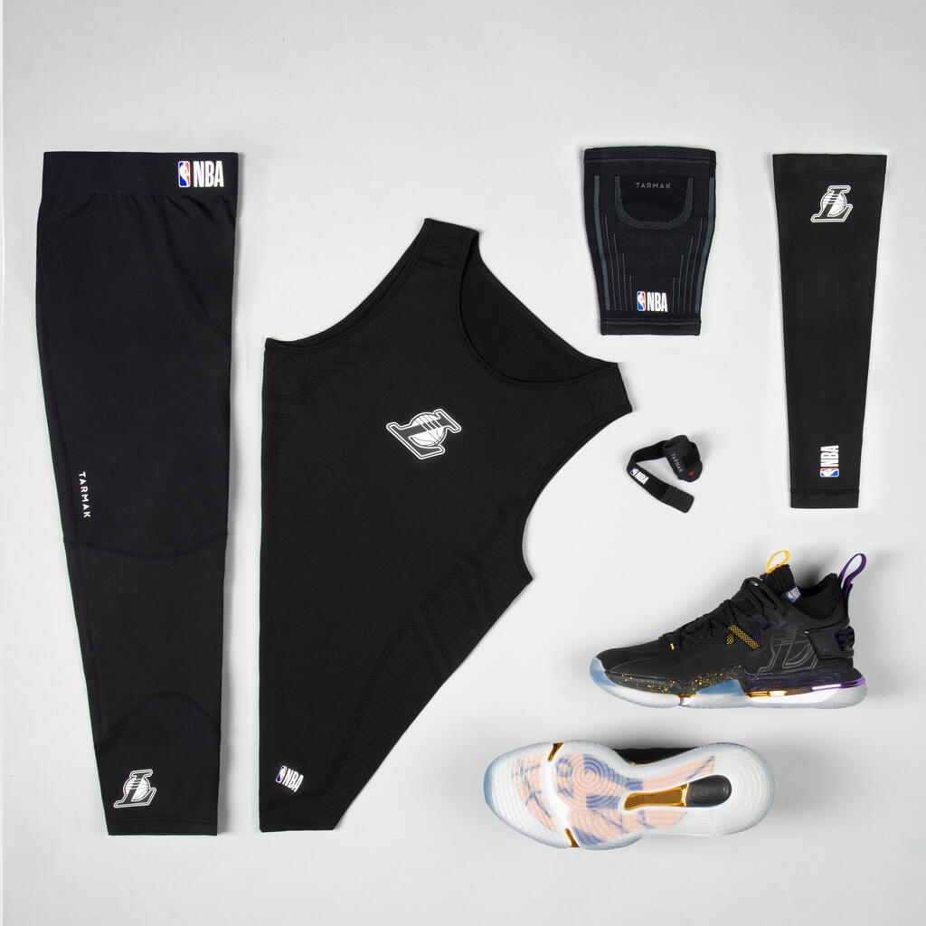 Manchon de basketball NBA Los Angeles Lakers Adulte - E500 noir