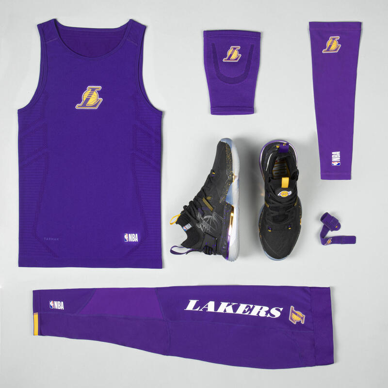 SOUS MAILLOT BASKETBALL COUPE SLIM HOMME UT500 NBA LOS ANGELES LAKERS