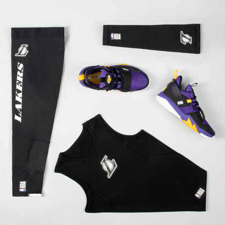 Boys'/Girls' Capri Basketball Leggings - Black/NBA Los Angeles Lakers