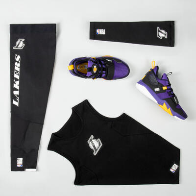 CHAUSSURES DE BASKETBALL POUR GARCON/FILLE SS500M VIOLET NBA LOS ANGELES LAKERS