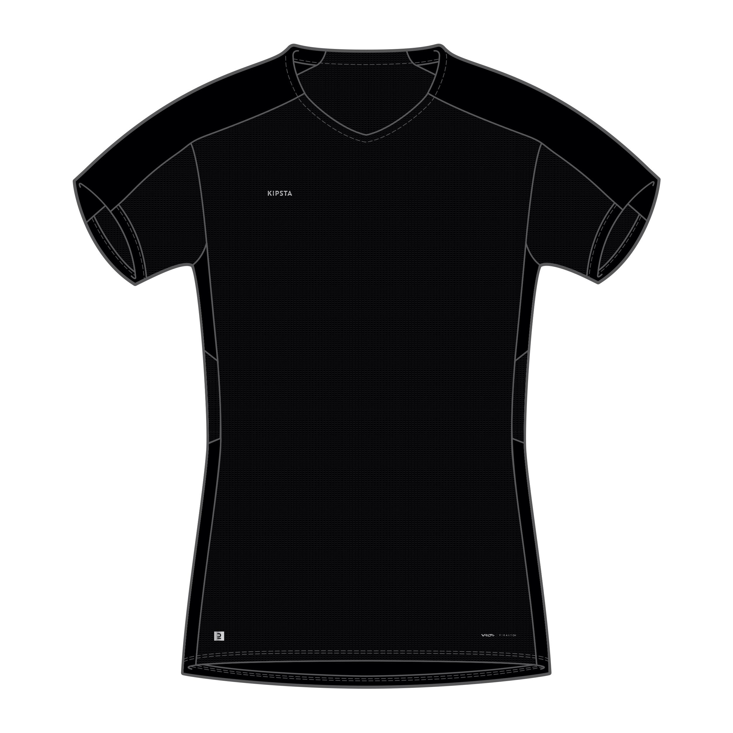 Women's Plain Football Shirt - Black 29/29