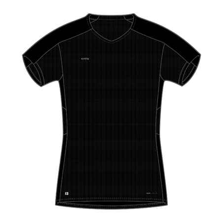 Women's Football Shirt VRO+ - Solid Black