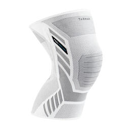 Joelheira Esquerda/Direita Suporte Basquetebol Adulto PREVENT 500 Cinza/Branco