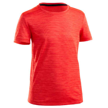 Majica kratkih rukava za vježbanje S500 za dječake crvena