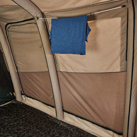 Намет надувний AirSeconds для кемпінгу з полікотоном на 6 осіб 3 спальні