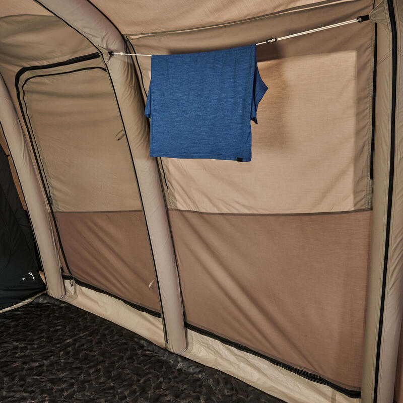Namiot kempingowy Quechua AirSeconds 6.3 polibawełna - dla 6 osób - 3 sypialnie