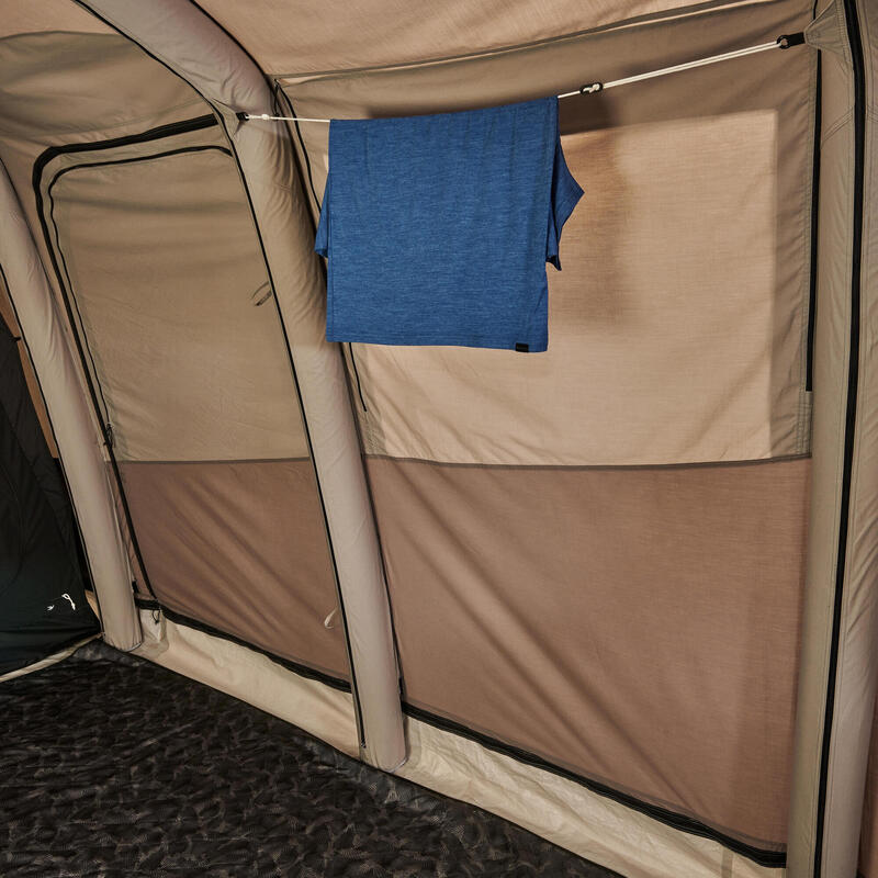 Tenda campismo insuflável - AirSeconds 6.3 Polialgodão - 6 pessoas - 3  quartos QUECHUA - Decathlon