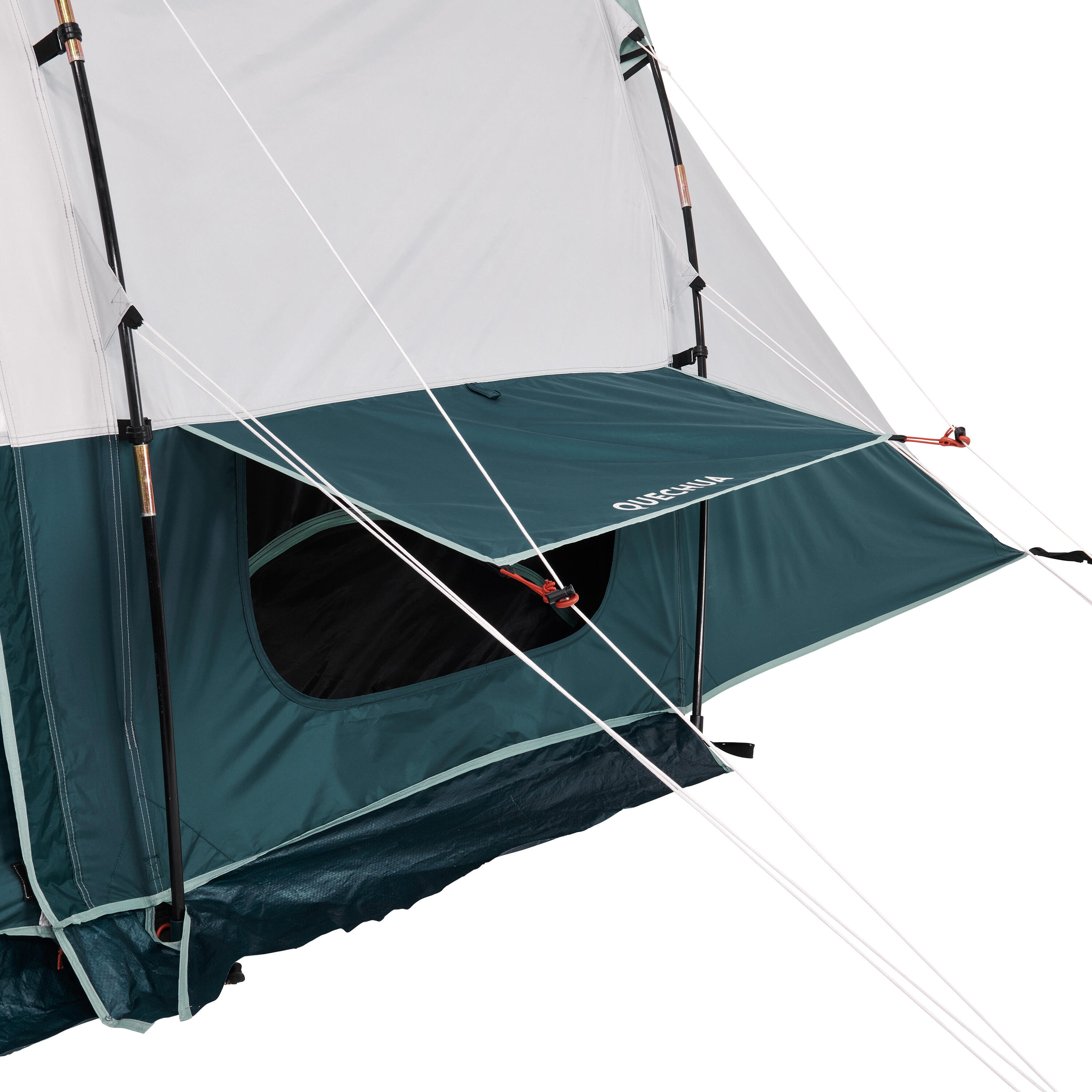 Camping tent with poles - Arpenaz 6.3 F&B - 6 Person - 3 Bedrooms 17/35