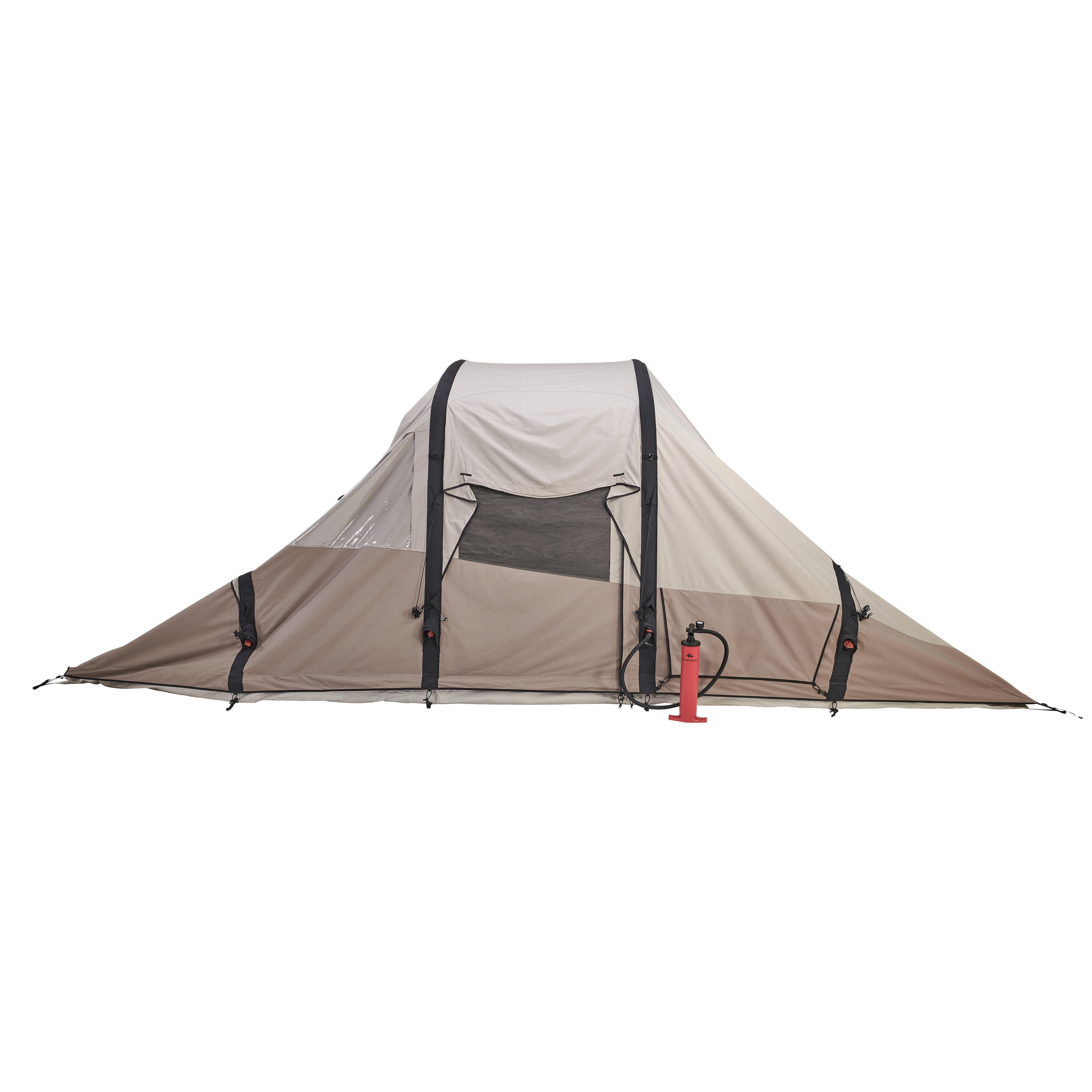 Opblaasbare tent voor 6 personen AirSeconds 6.3 polykatoen 3 slaapruimtes 28/32