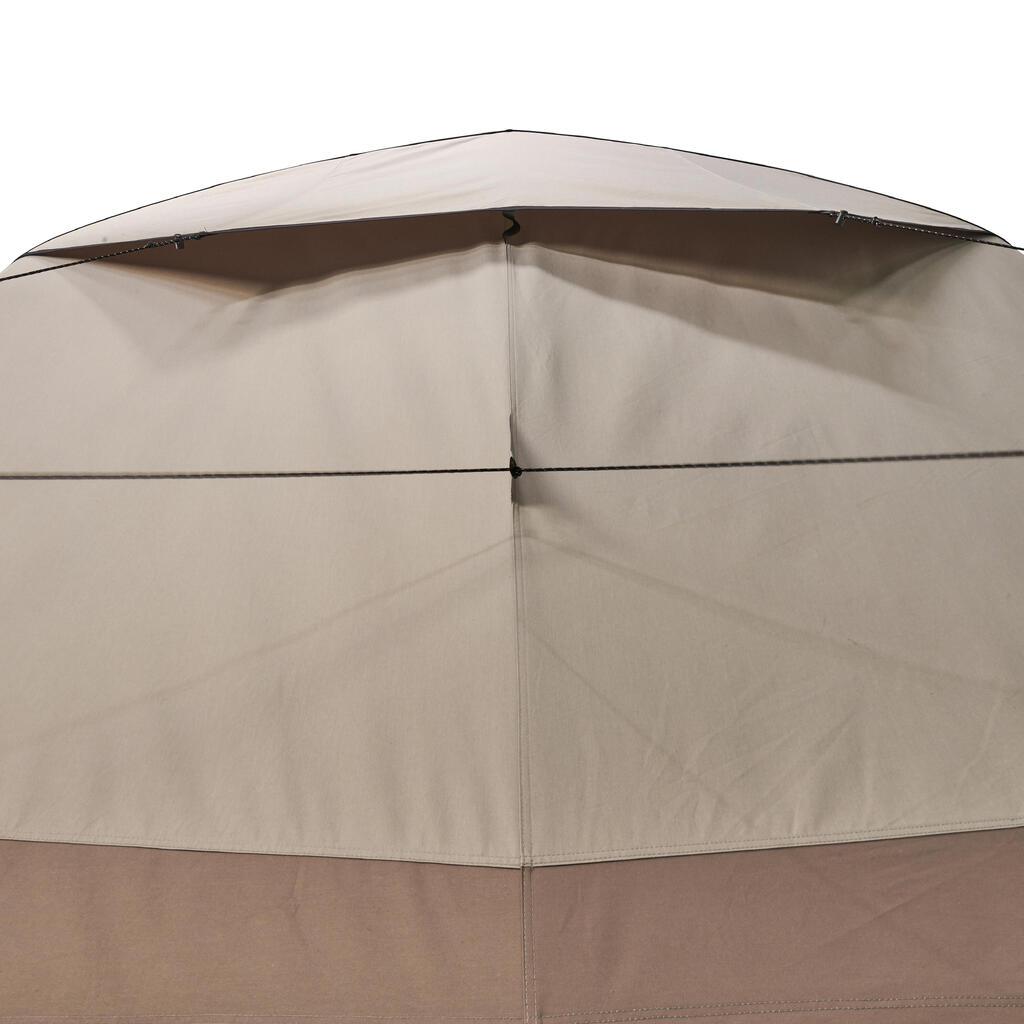 Inflatable camping tent - AirSeconds 6.3 Polycotton - 6 Person - 3 Bedrooms