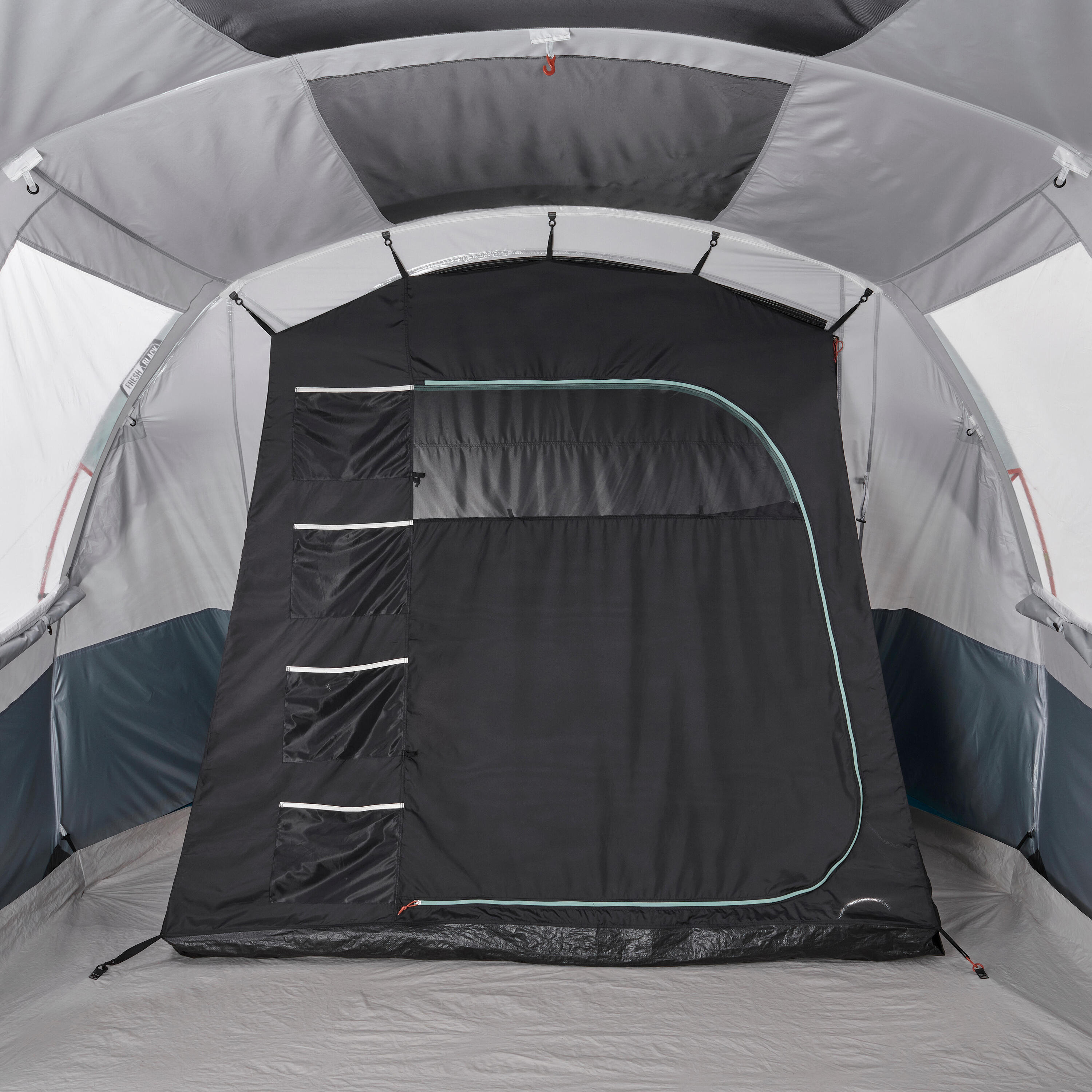 Camping tent with poles - Arpenaz 6.3 F&B - 6 Person - 3 Bedrooms 31/35