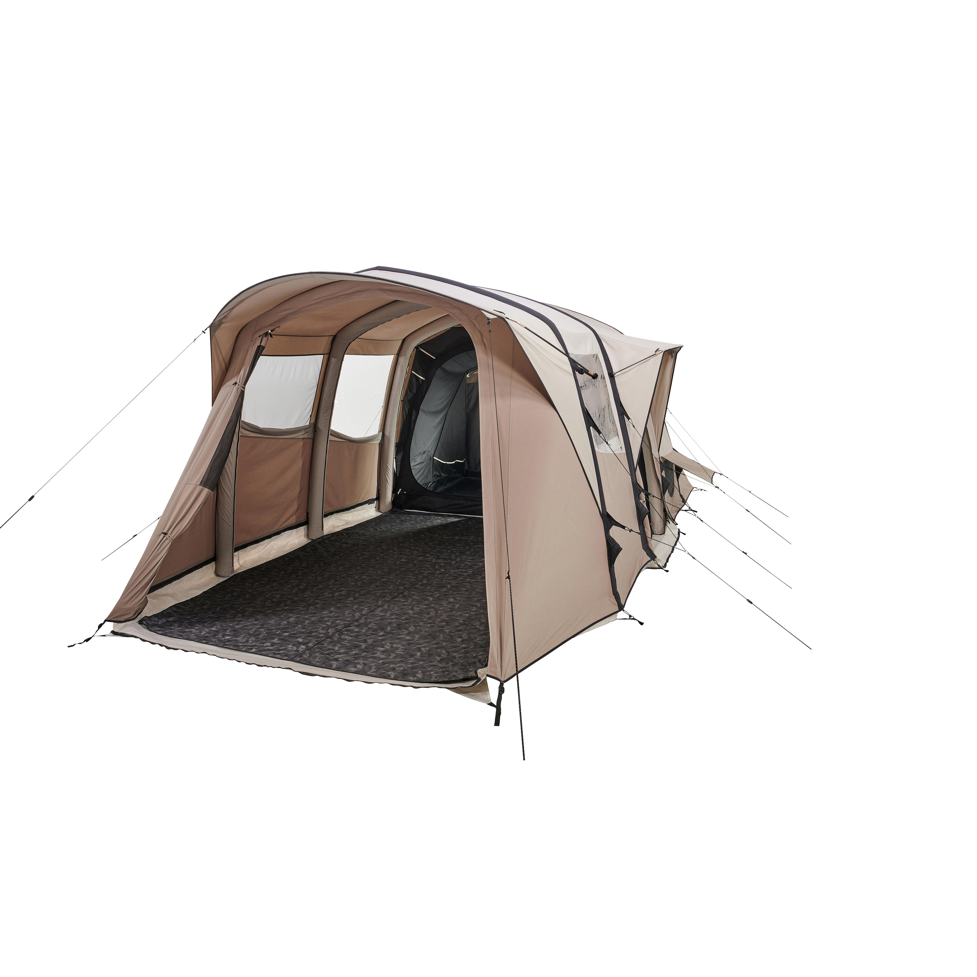 Tenda campismo insuflável - AirSeconds 6.3 Poli-algodão - 6 pessoas - 3  quartos QUECHUA - Decathlon