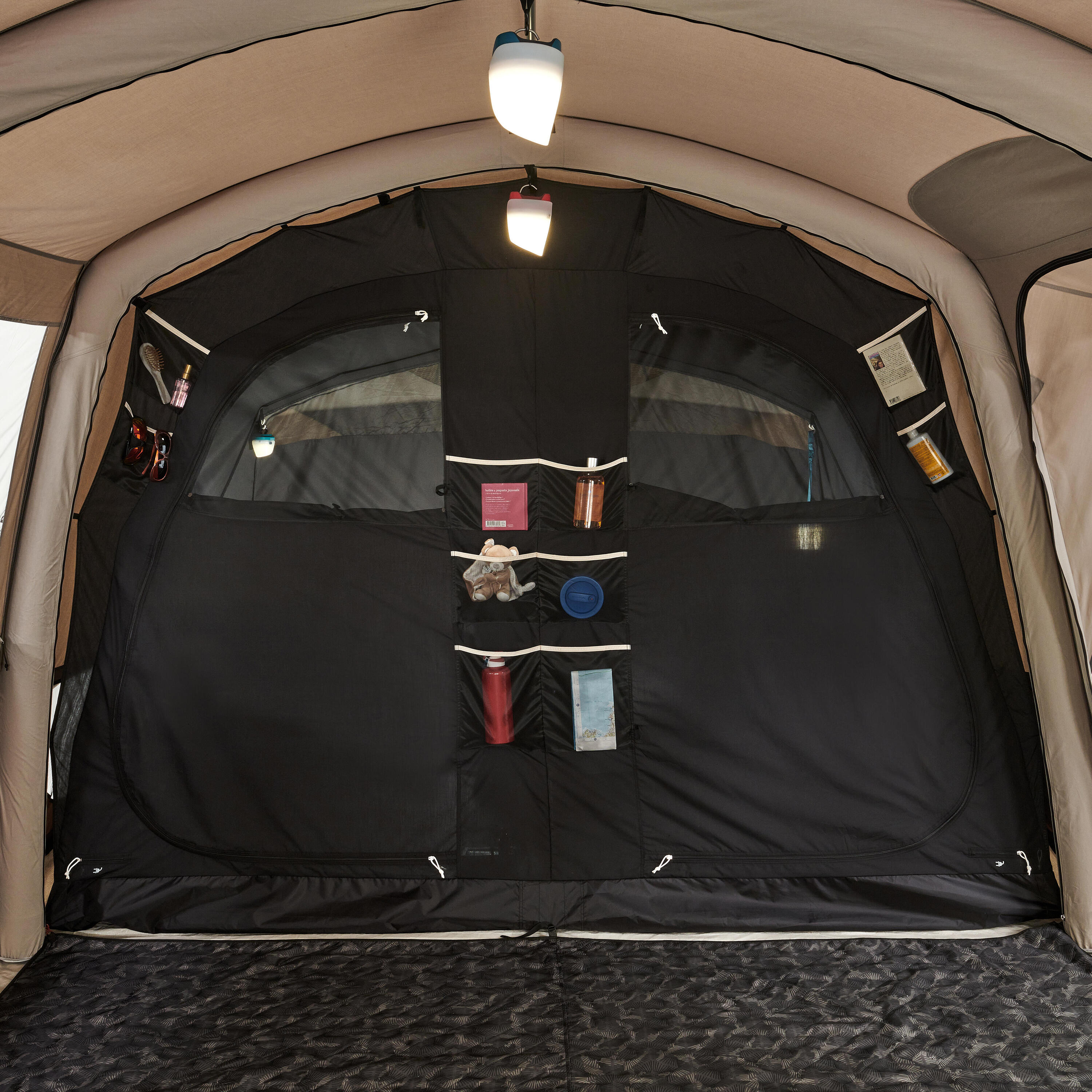 Inflatable camping tent - AirSeconds 6.3 Polycotton - 6 Person - 3 Bedrooms 10/71