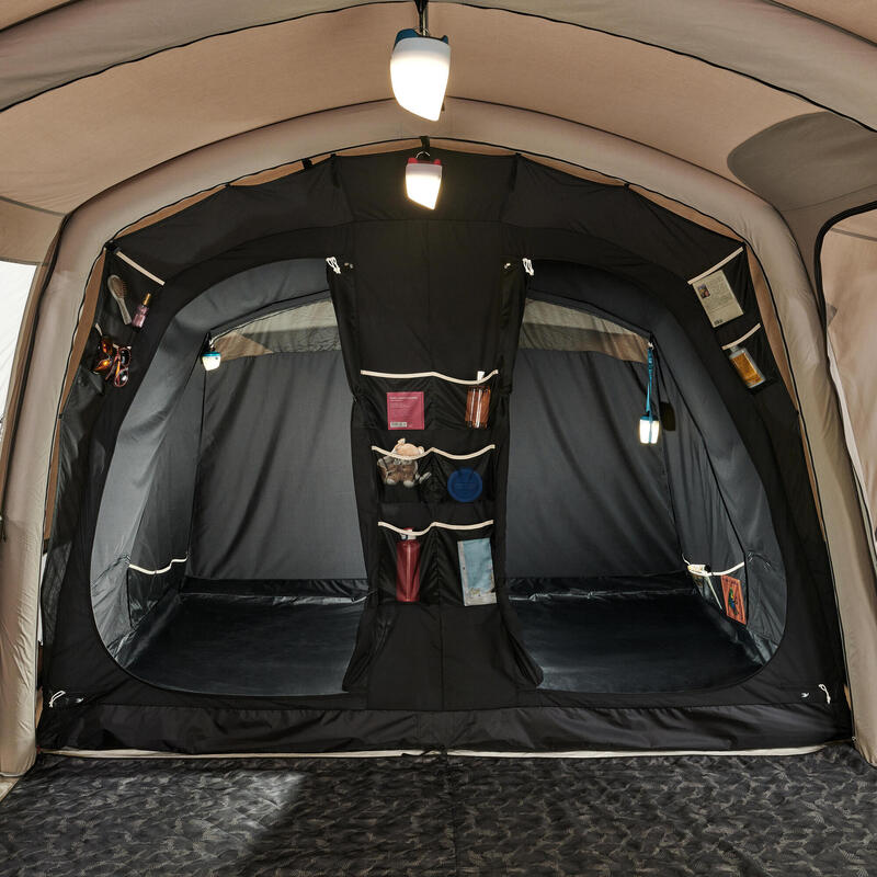 Tente gonflable de camping - AirSeconds 6.3 Polycoton - 6 Personnes - 3 Chambres
