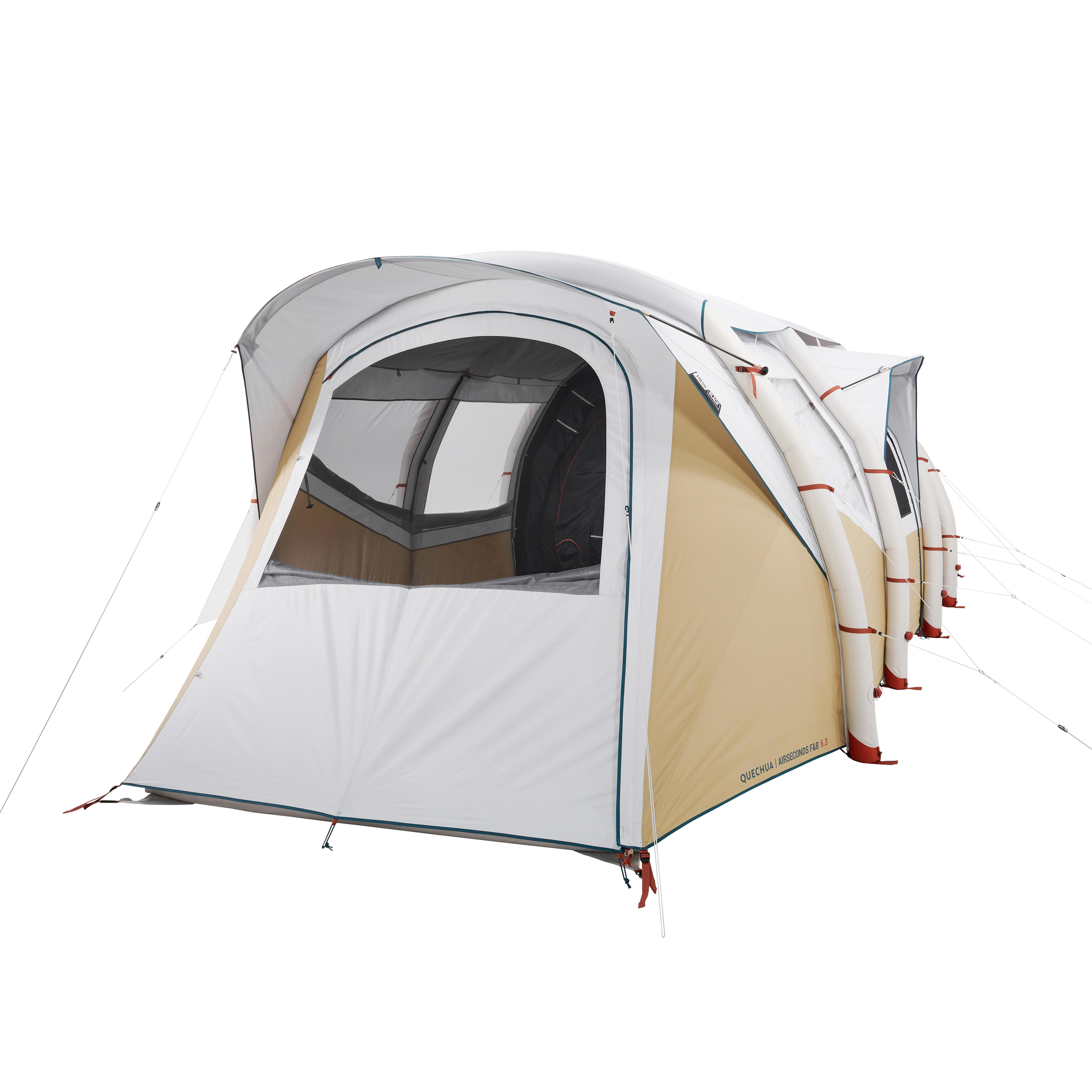 6-Person Inflatable Camping Tent, Air Seconds 6.3 Fresh&Black - QUECHUA