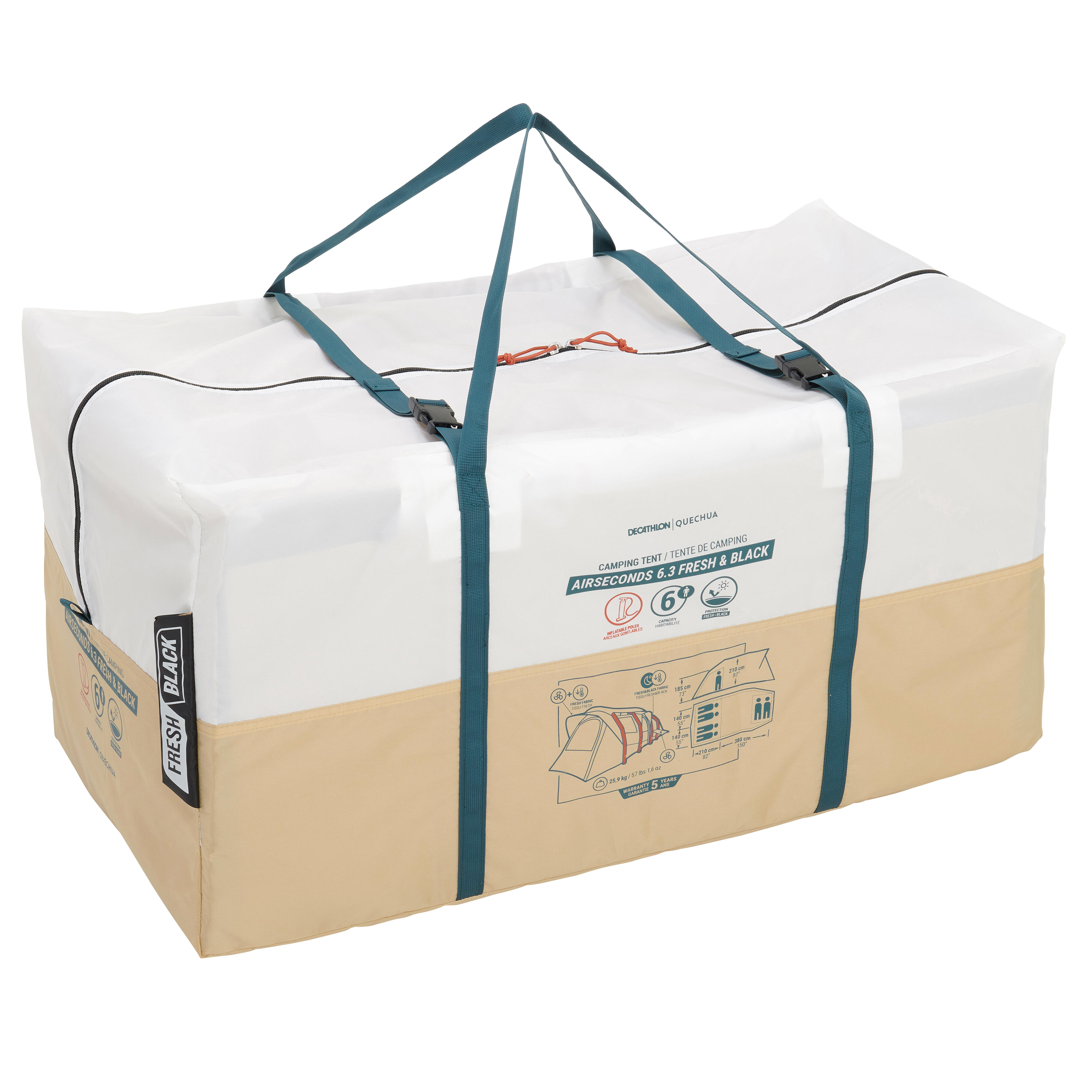 キャンプ インフレータブル エアーテント 6人用3ルーム AIR SECONDS