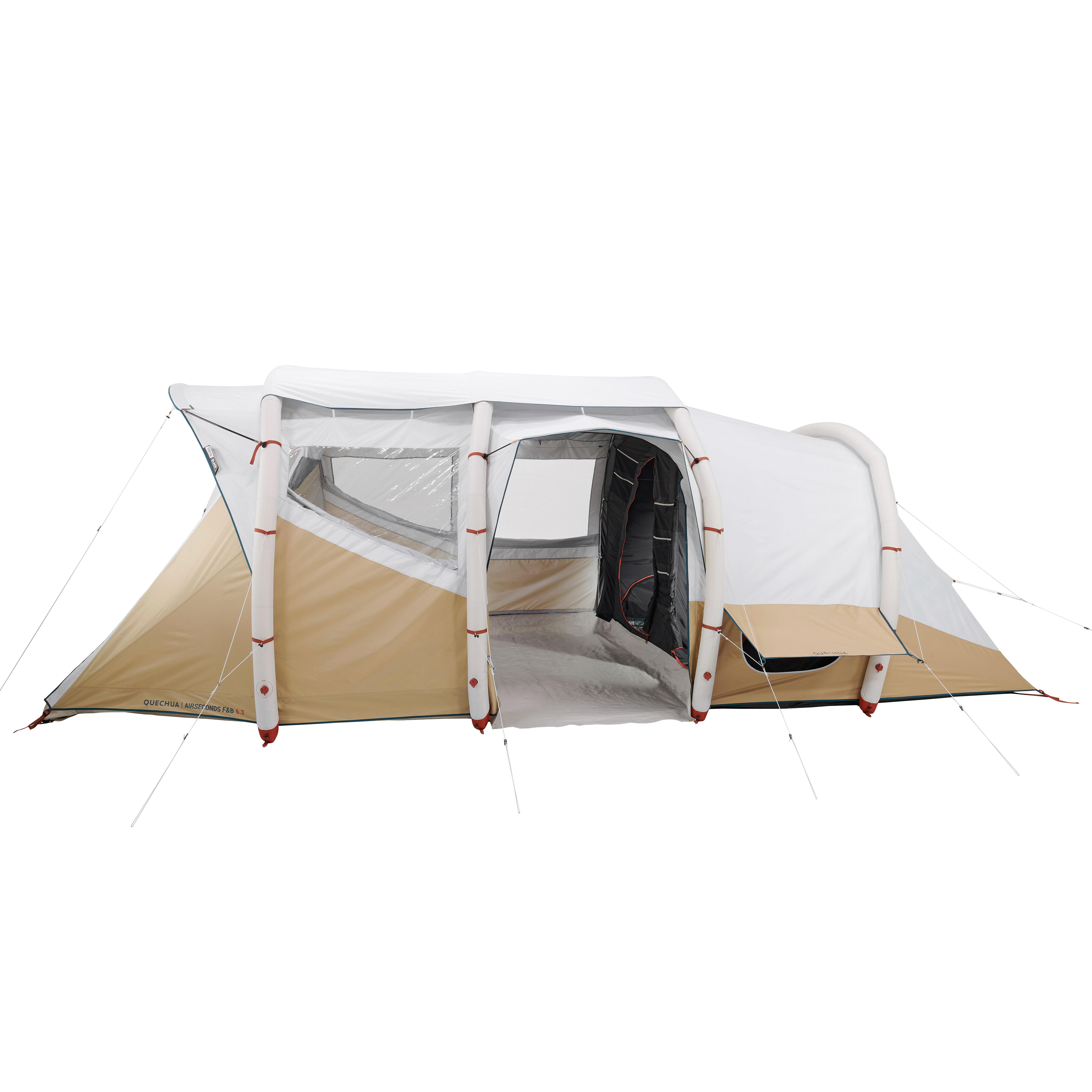 6-Person Inflatable Camping Tent, Air Seconds 6.3 Fresh&Black - QUECHUA