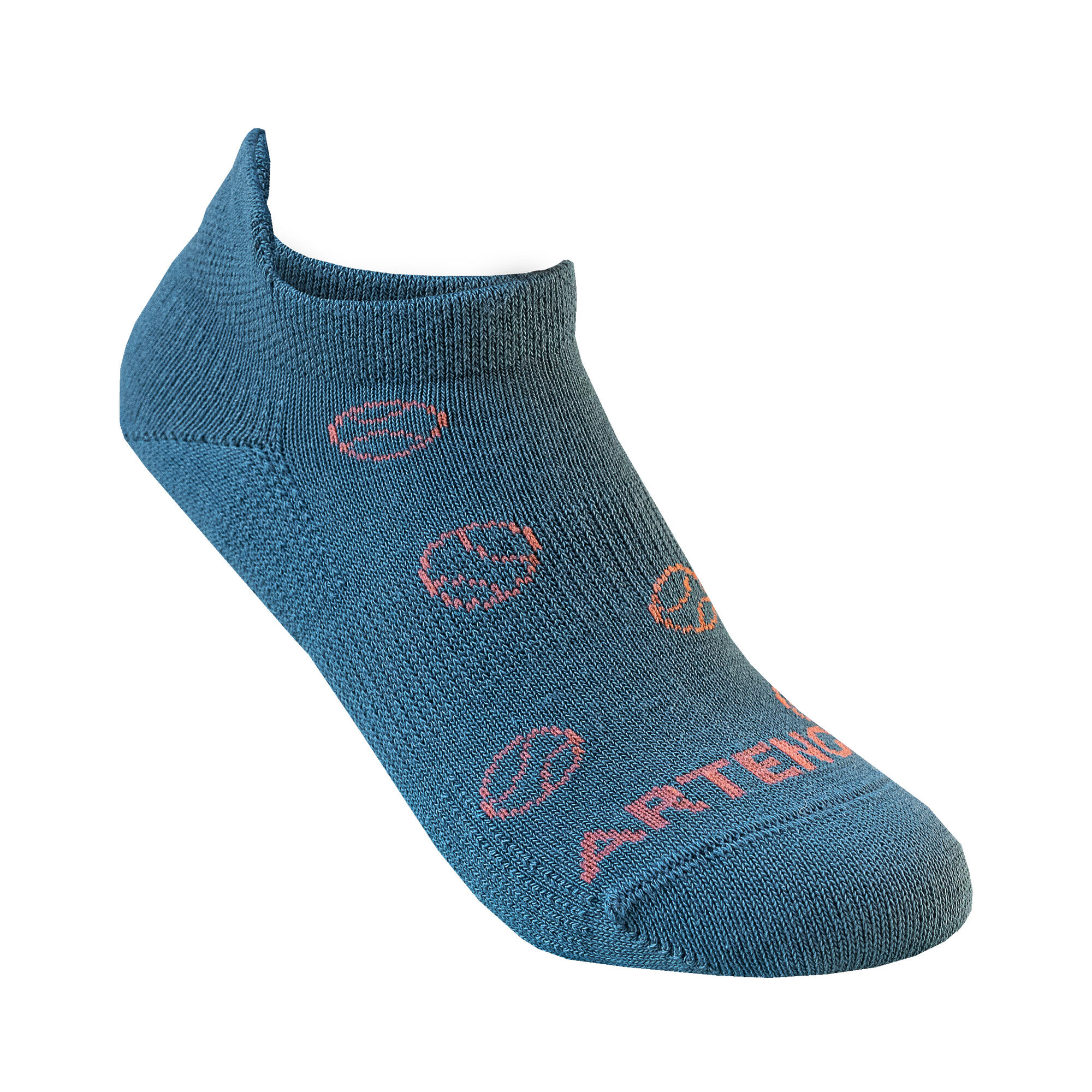 KIDS’ LOW-CUT SPORTS SOCKS DECATHLON RS 160 GREY PINK TURQUOISE 3-PACK 4/5