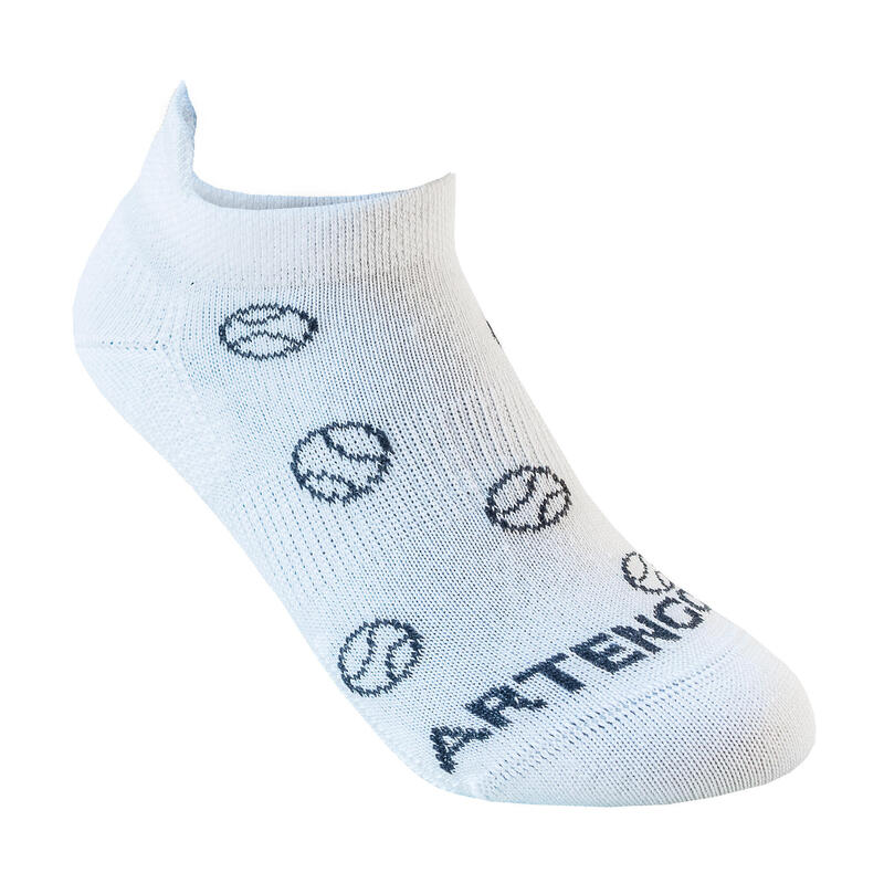 Tennissocken RS 160 Low Kinder 3er-Pack blau/weiss/korallenrot