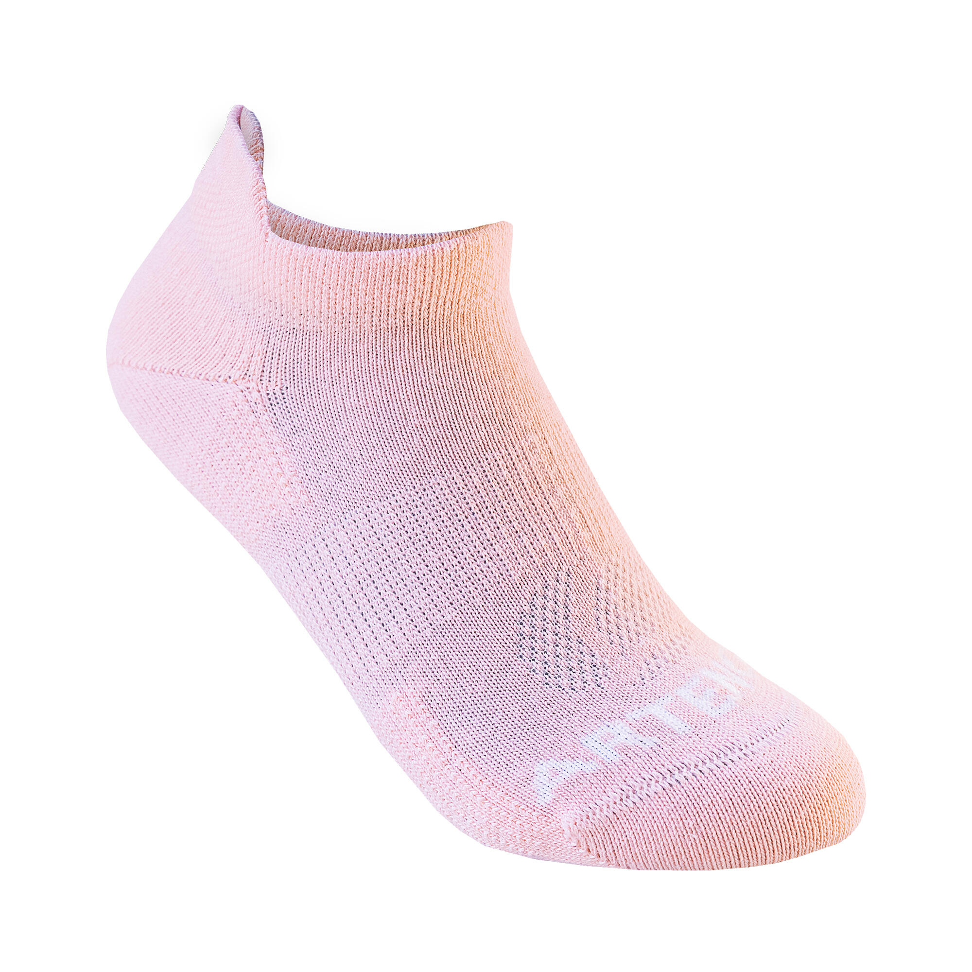 KIDS’ LOW-CUT SPORTS SOCKS DECATHLON RS 160 GREY PINK TURQUOISE 3-PACK 3/5