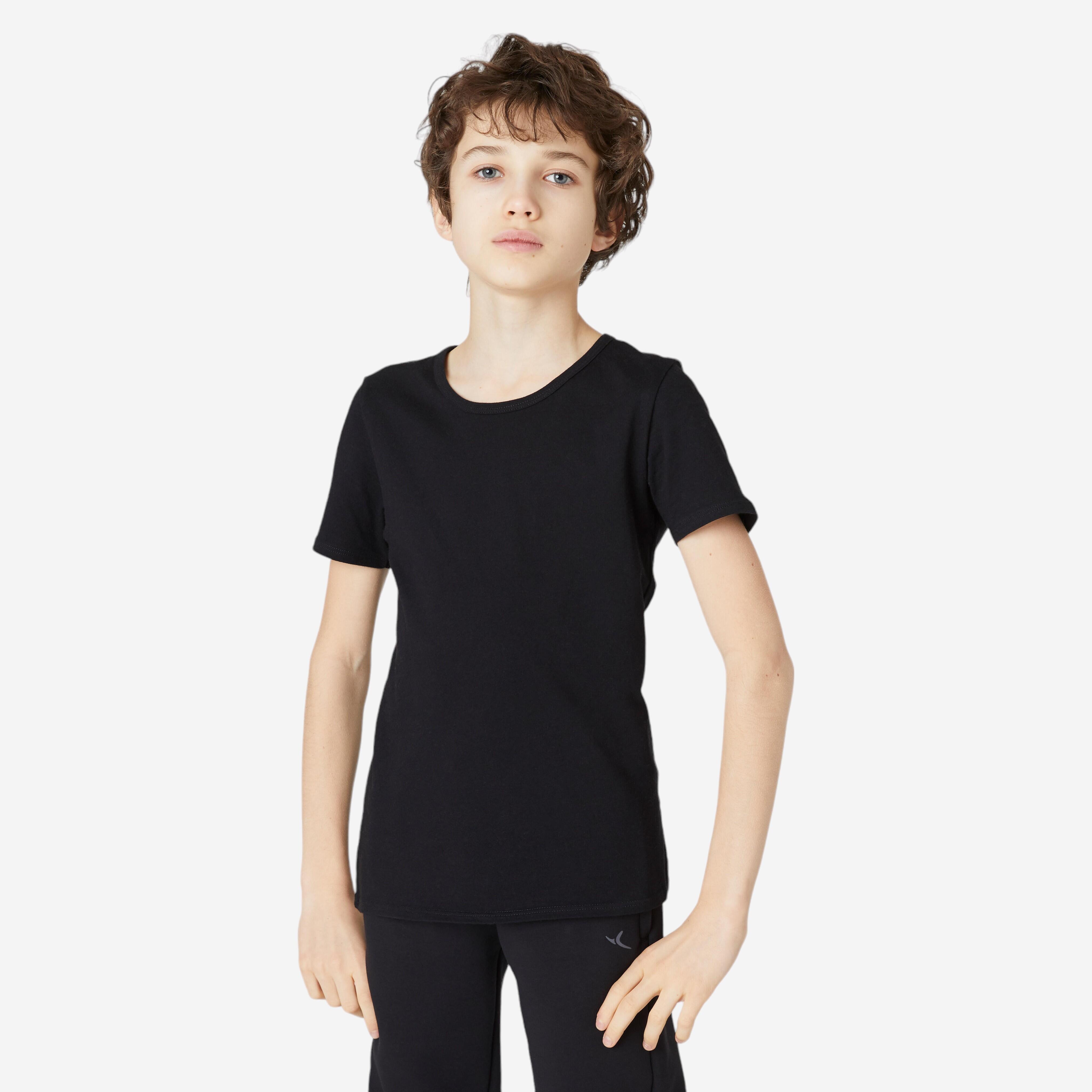 Tee shirt noir garcon decathlon new arrivals