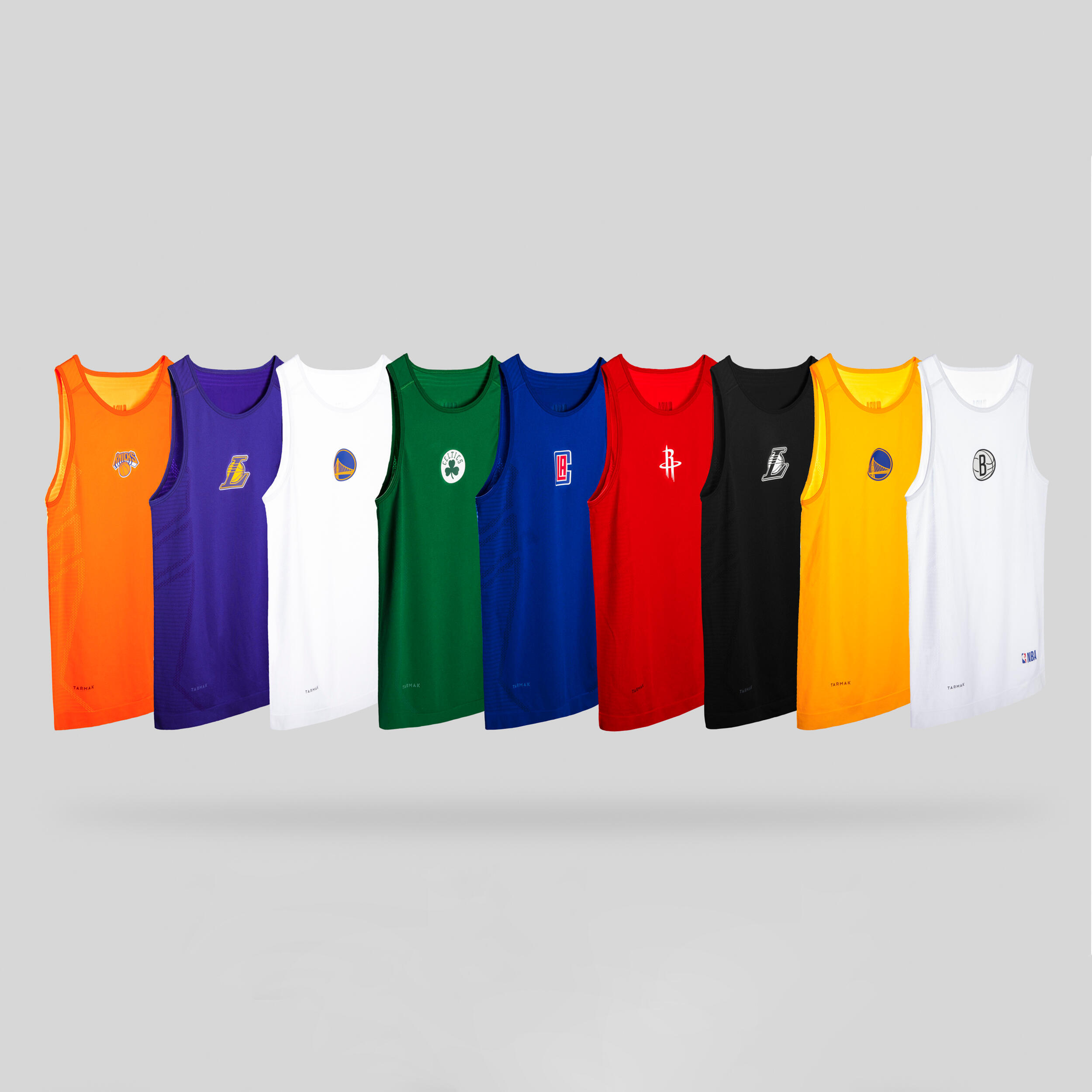 Men's Slim Fit Basketball Base Layer Jersey UT500 - NBA Los Angeles Lakers 6/9