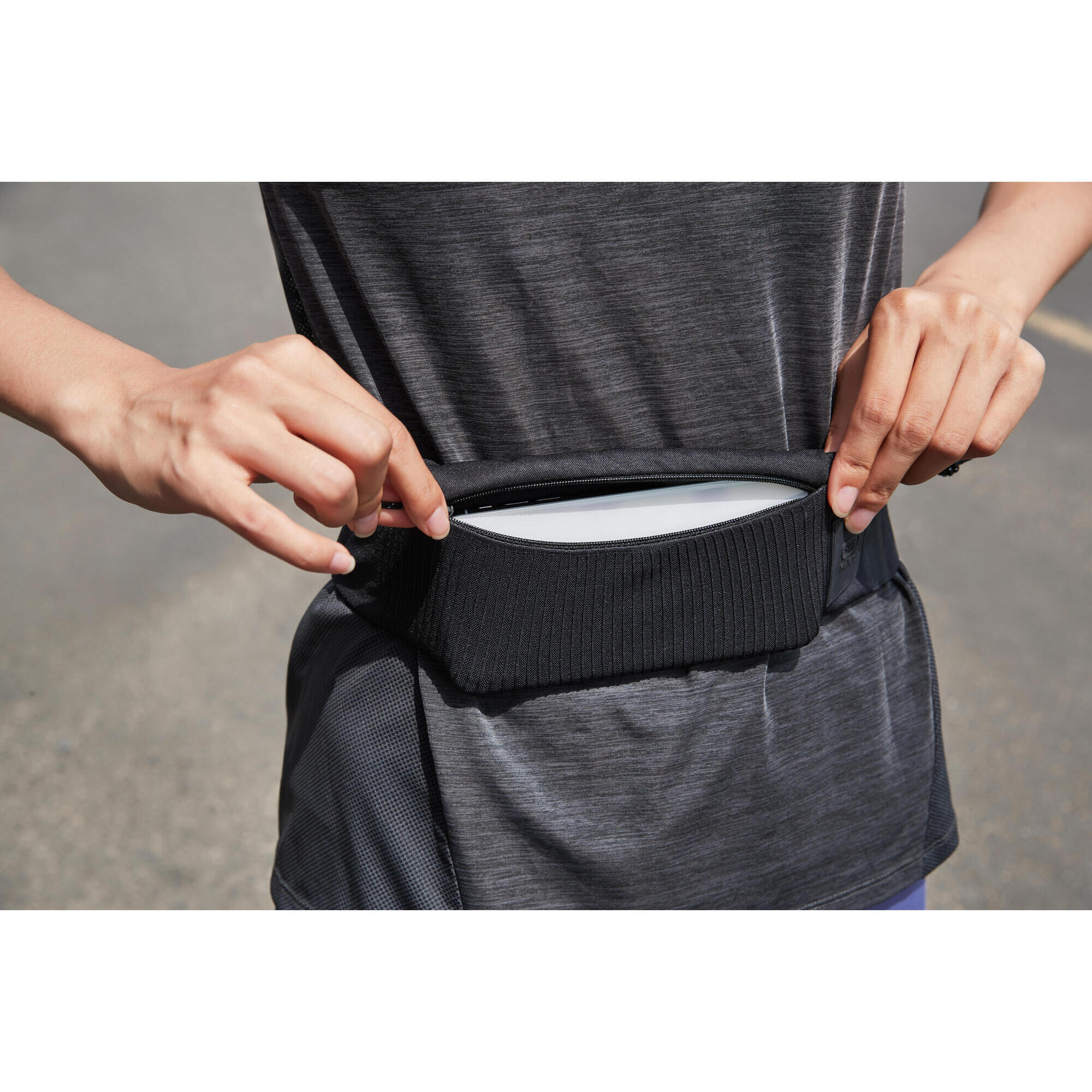 CEINTURE DE RUNNING CONFORT NOIR KALENJI Decathlon