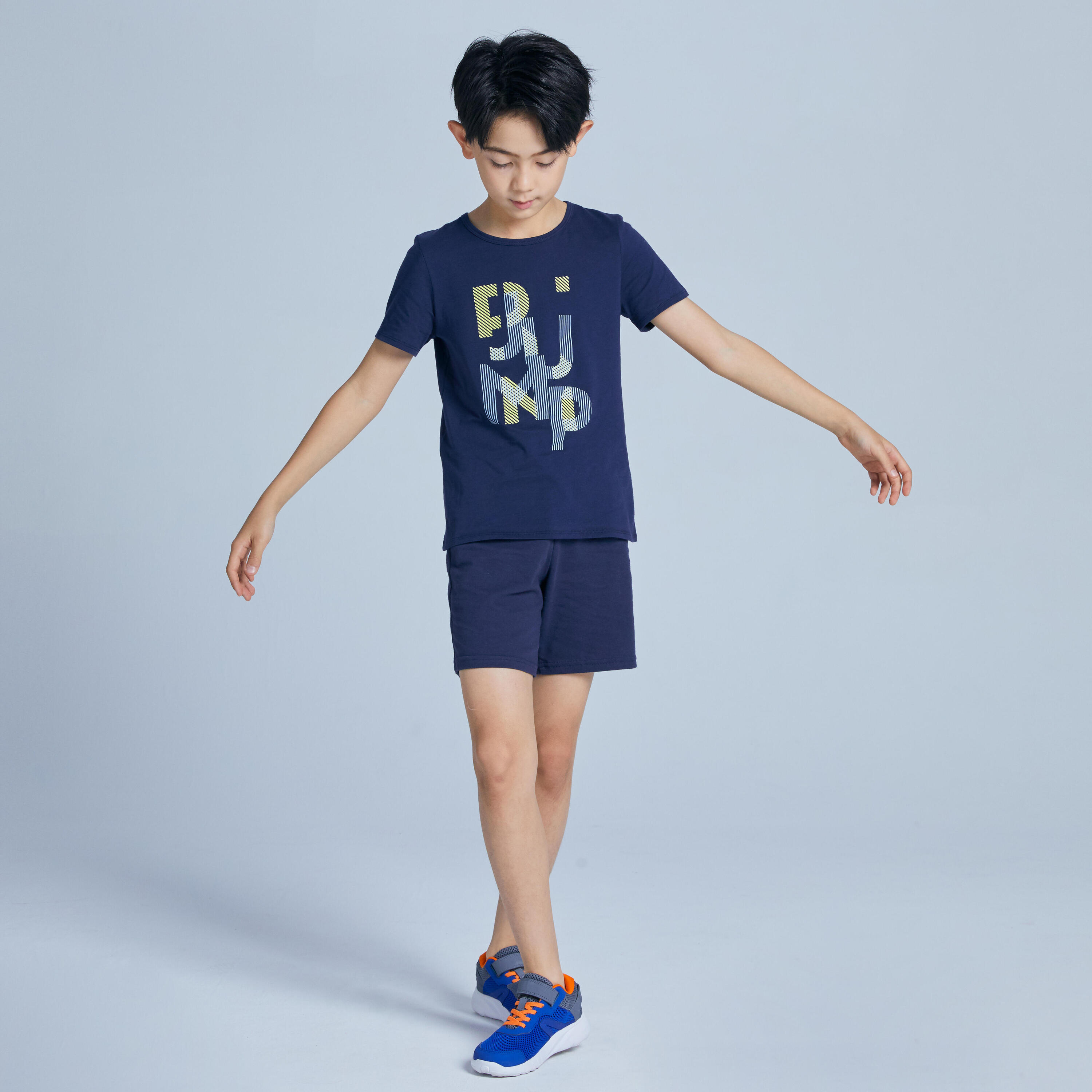 Kids' Basic T-Shirt - Navy Blue Print 2/3