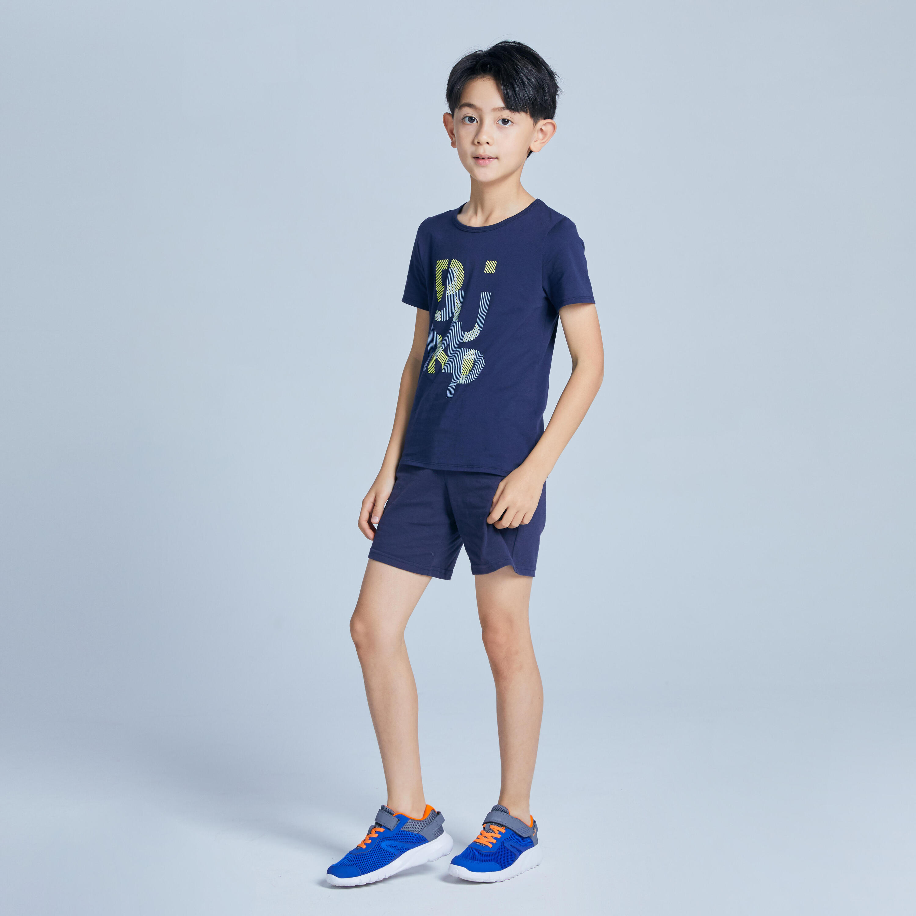 Kids' Basic T-Shirt - Navy Blue Print 3/3