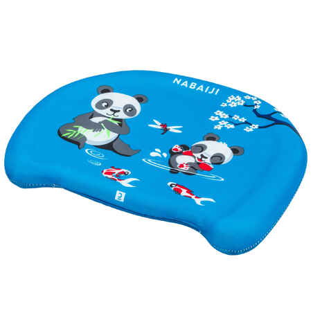 Child's swimming board blue "PANDAS" print