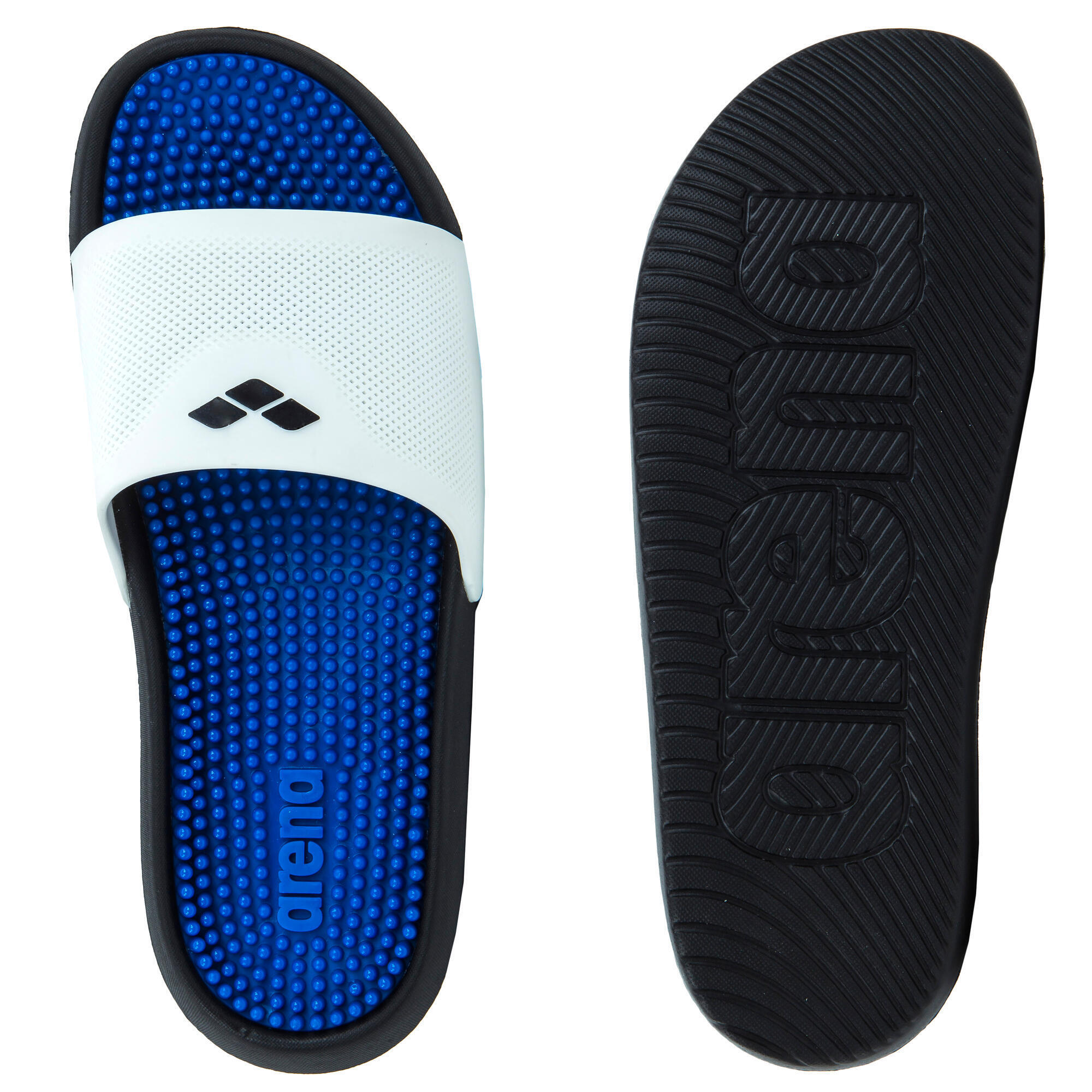 Chanclas piscina Adulto Arena pala antideslizante blanco azul