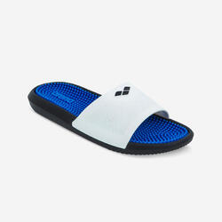 obesidad Círculo de rodamiento Perdido Chanclas piscina Adulto Adidas Adilette pala blanco | Decathlon