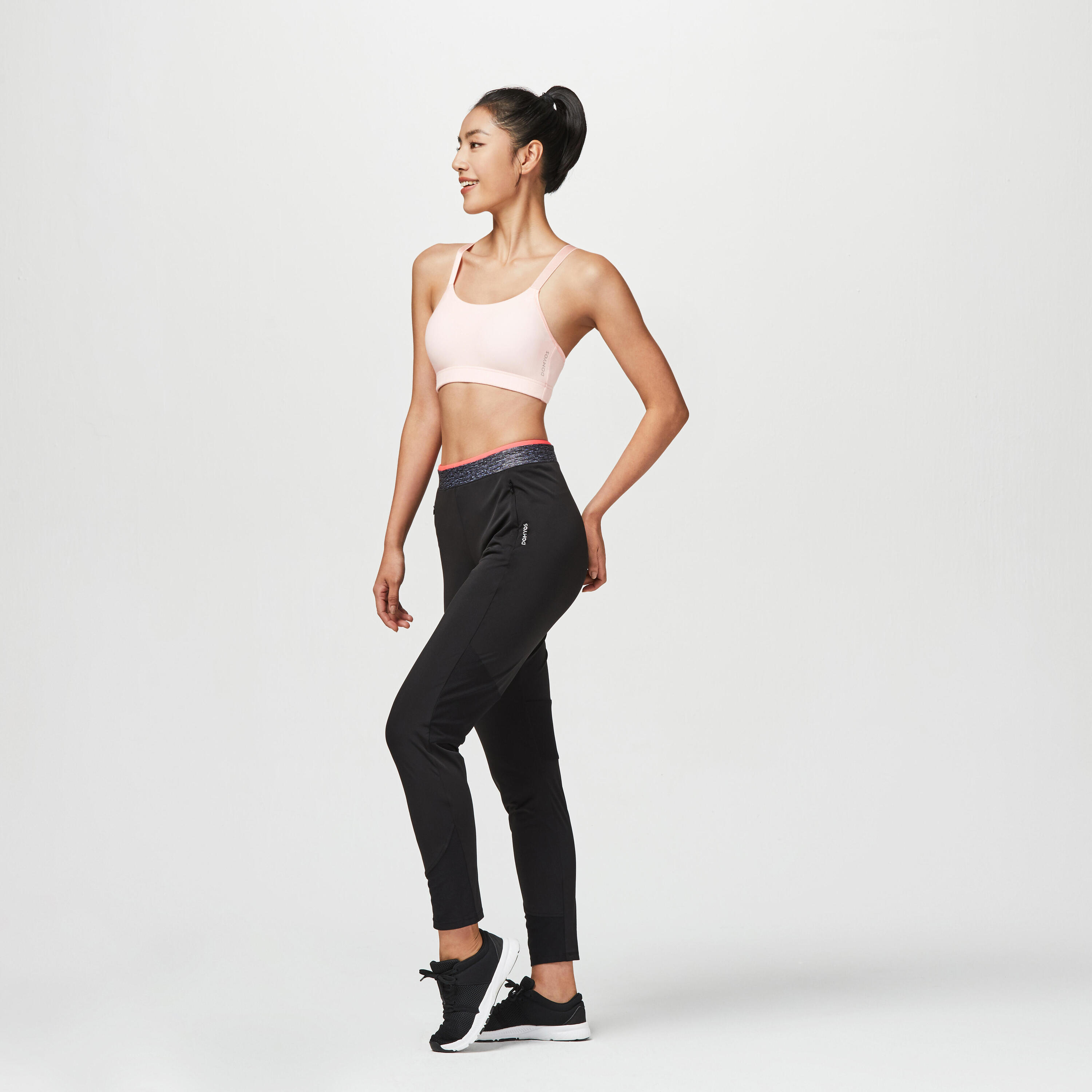 Broek voor cardiofitness dames zwart 5/10