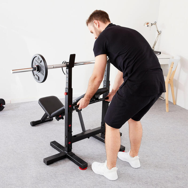 Banc de musculation avec chandelles pliables, inclinable - bench press fold