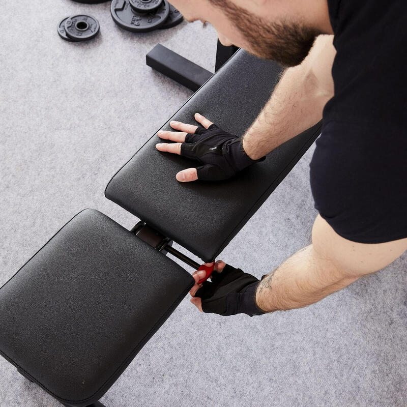 Banc de musculation avec chandelles pliables, inclinable - bench press fold  pour les clubs et collectivités