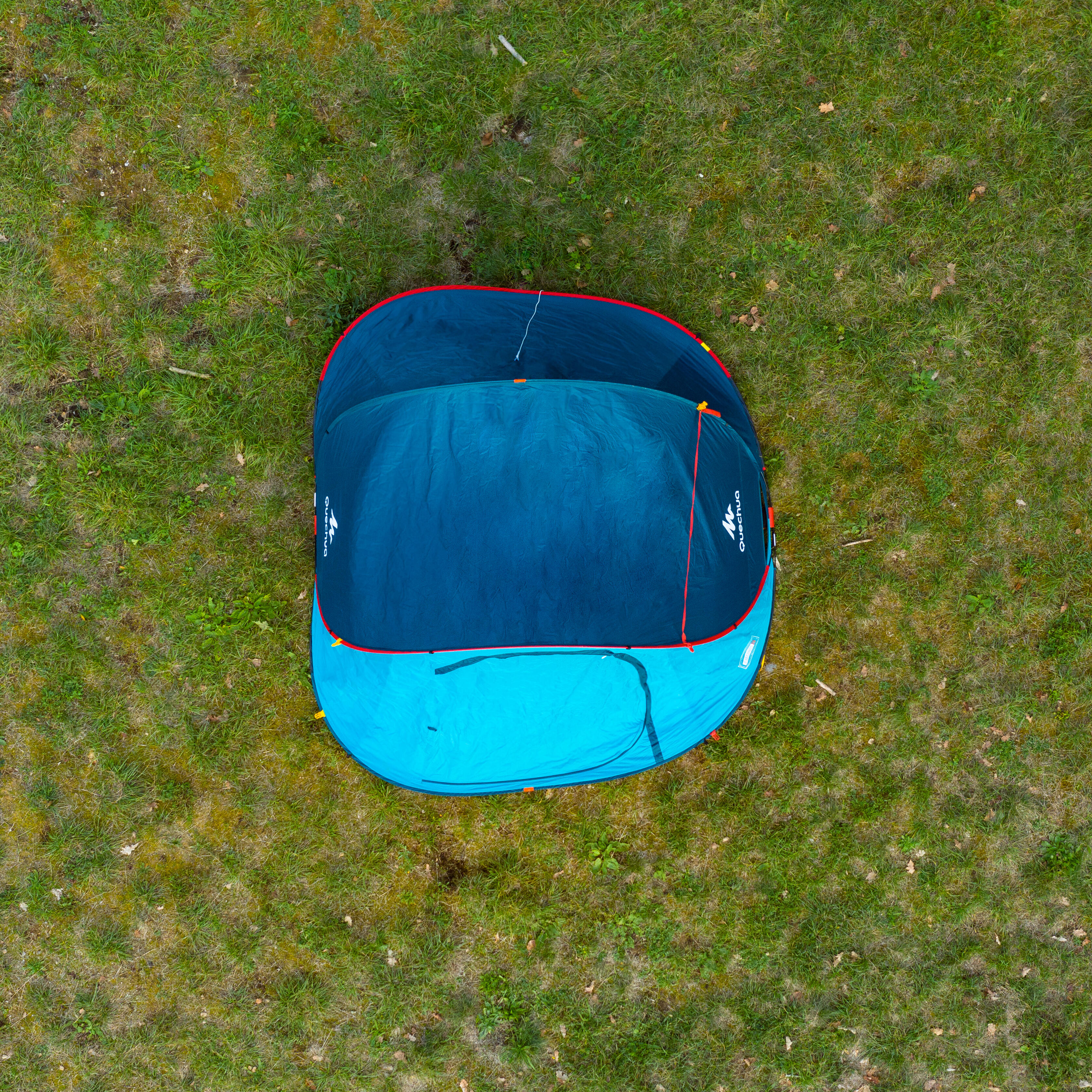 3-Person Camping Tent - 2 Seconds Grey - QUECHUA