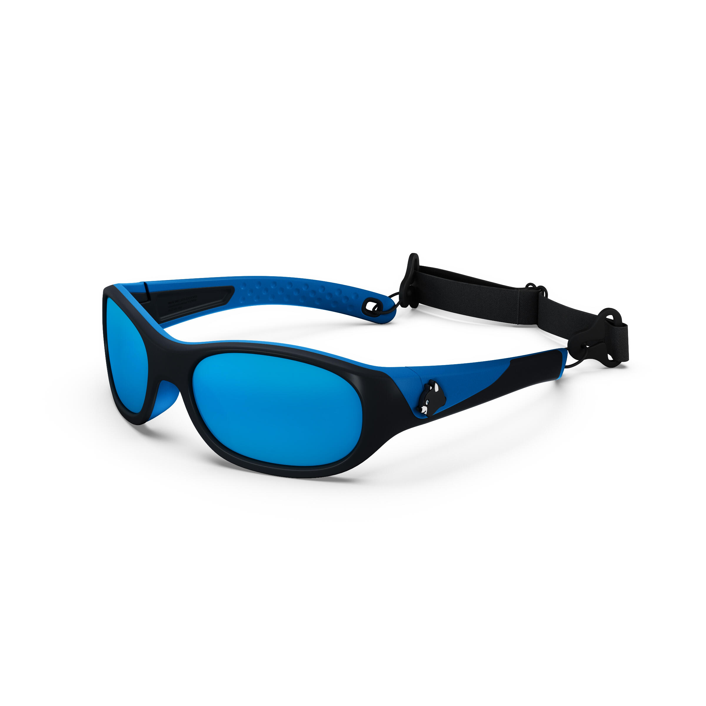 Kids’ Hiking Category 4 Sunglasses – MH K 500 Black/Blue - QUECHUA