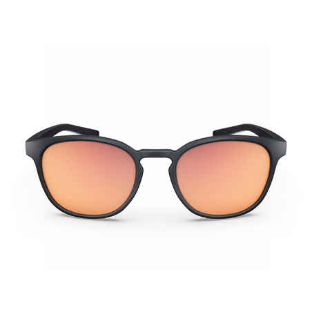 Sonnenbrille Wandern MH160 Polarisierend Erwachsene Kategorie 3 schwarz/pink