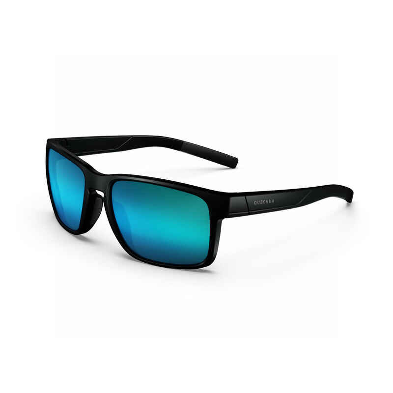 Sonnenbrille Wandern MH 530 Kategorie 3 Polarisierend Erwachsene schwarz/blau Media 1