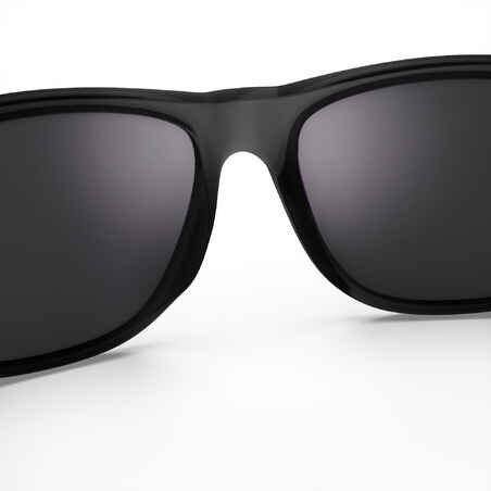 Suaugusiųjų poliarizuoti žygio akiniai nuo saulės „MH140“, 3 kategorijos, juodi